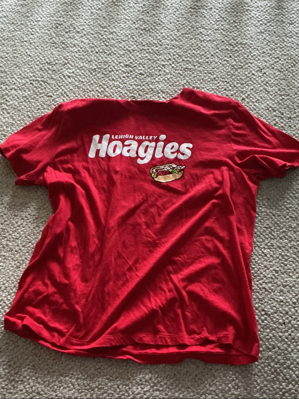 Nike Lehigh valley hoagies Ironpigs Wawa shirt red